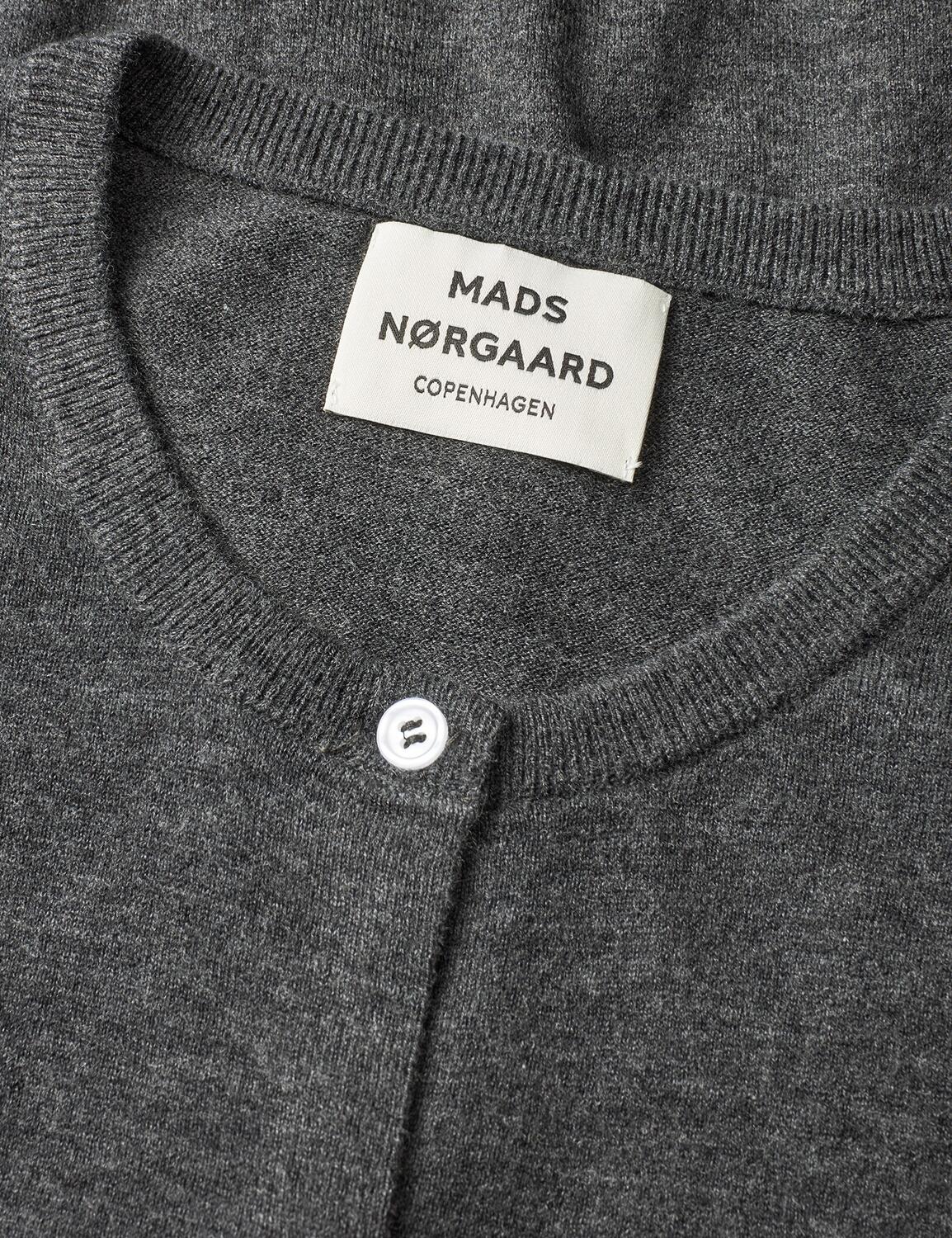 Fine Merino Charlot cardigan - Dark Grey Melange